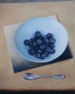 Blueberries with small painting 2022 by Angie de Latour